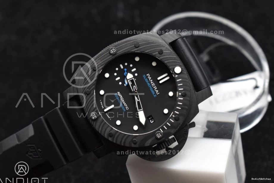 Clone FashionForward Dial Carbotech on Edition Strap VSF Best P.900 42mm PAM2231 Rubber 989 Black 0204